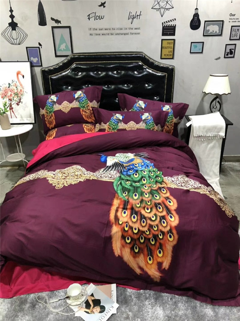 peacock bedding