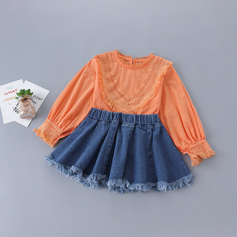 3-7 years high quality spring girl clothing set 2020 new fashion casual ...