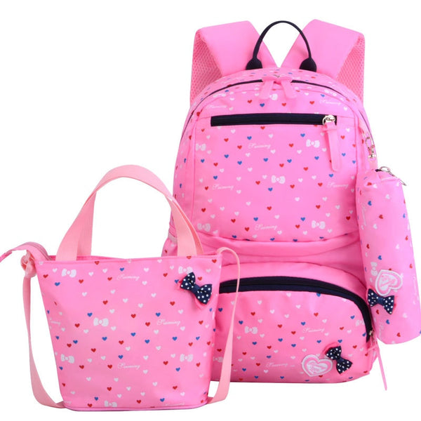 3pcs/set fashion dot print children waterproof school bags for ...