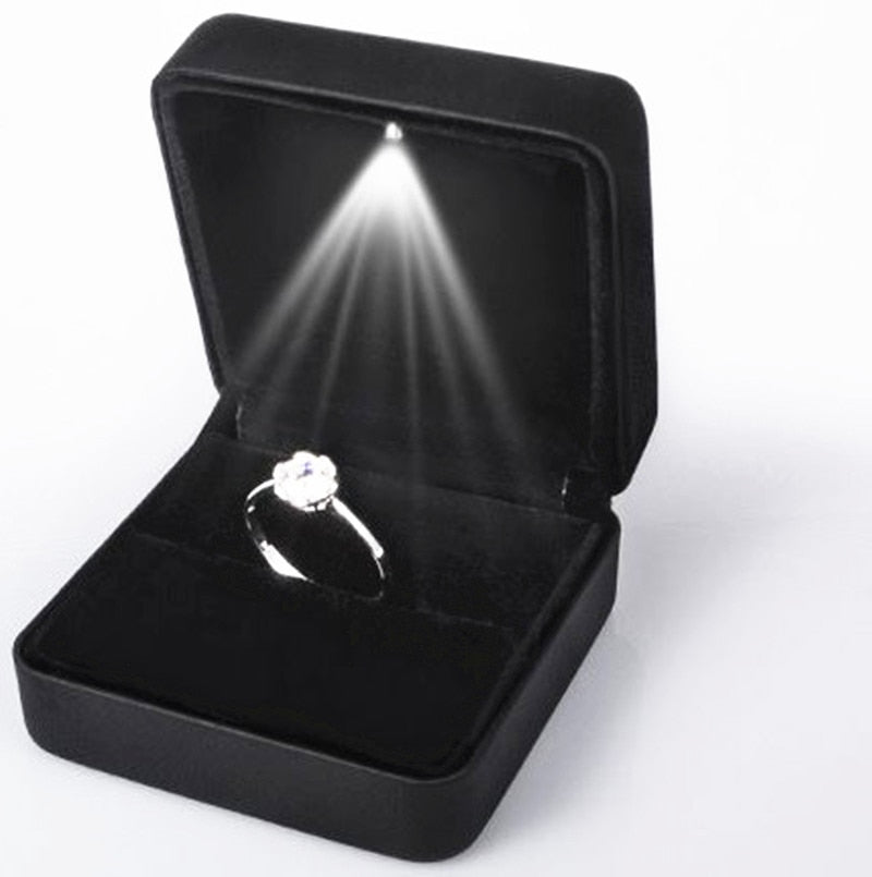 ring box with a light