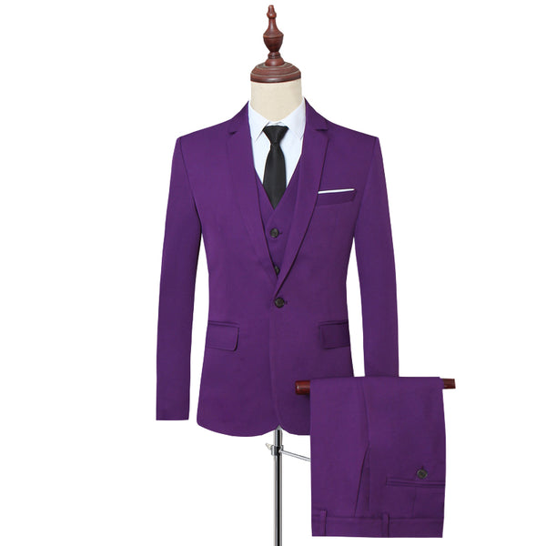 6XL Terno Masculino Slim Fit Purple Wedding Suits For Mens Blue Costume ...