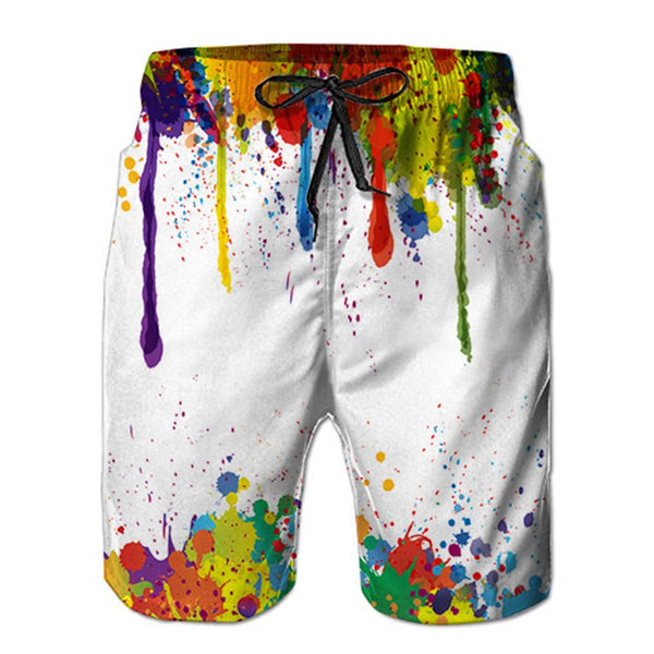 Alisister Oil Painting Casual Shorts Mens Summer Boardshorts Men Shorts ...