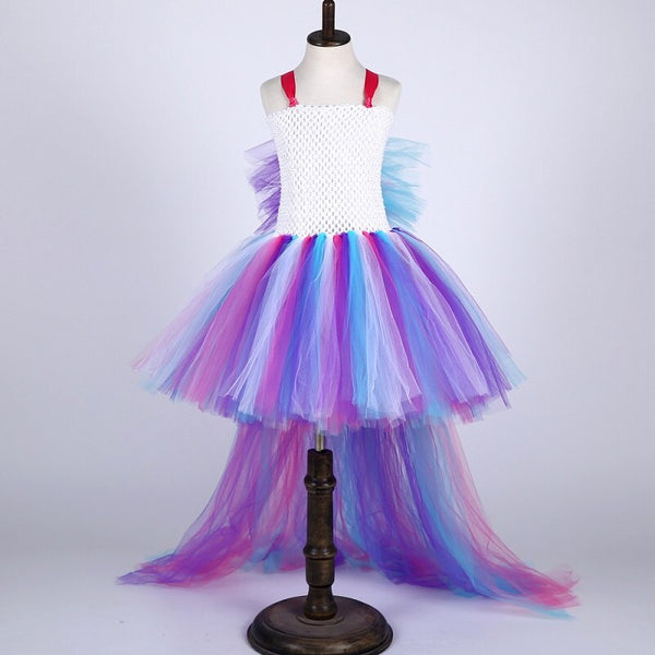 Bustle Unicorn Tutu Dresses For Girls Birthday Party Dress Up Kids ...