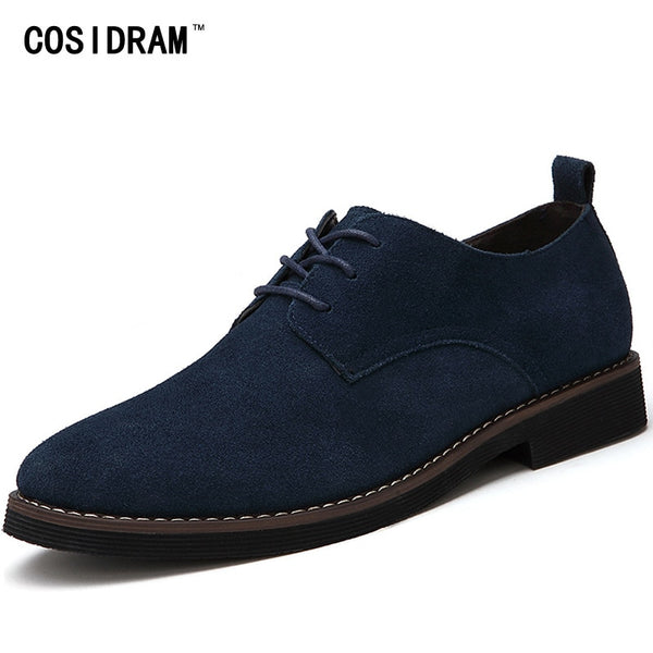 COSIDRAM Plus Size 45 Men Oxfords Faux Suede Leather Men Casual Shoes ...
