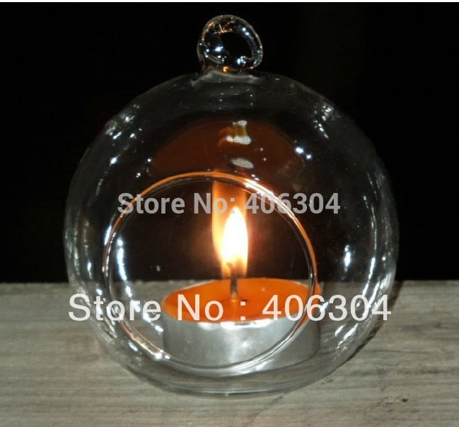 hanging glass candle holders