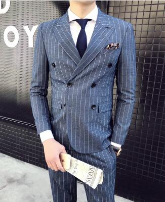 blue gray suit men's