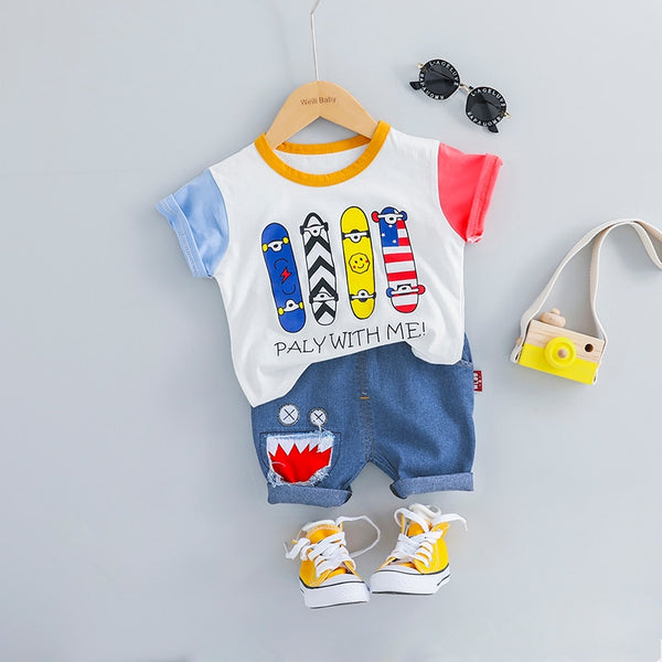 HYLKIDHUOSE 2019 Summer Toddler Infant Clothing Sets Baby Girls Boys ...