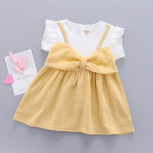 yellow christening dress