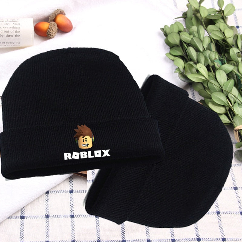 Kid Hats Game Roblox Winter Warm Cap Hip Hop Elastic Adjustable Beanie Thefashionique - knit hat roblox