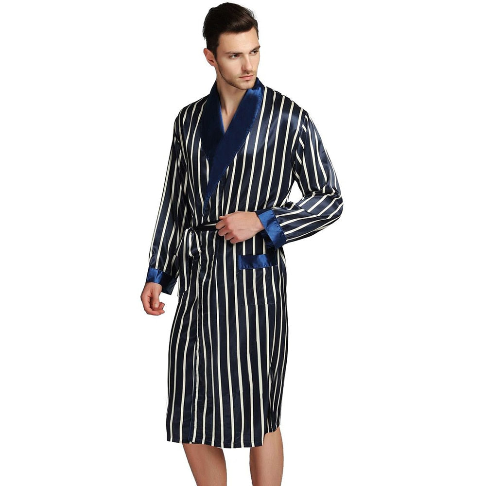 Mens Silk Satin Pajamas Pajama Pyjamas PJS Sleepwear Robe Robes ...