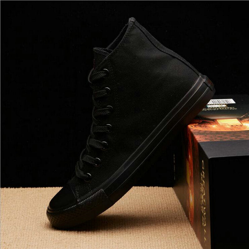 black and white canvas shoes mens