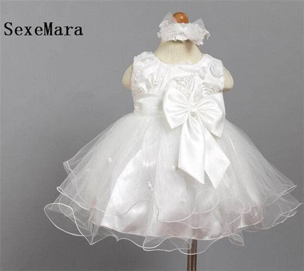baby girl white christening dress