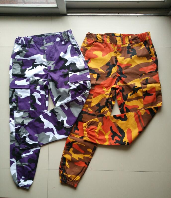 orange camo trousers mens