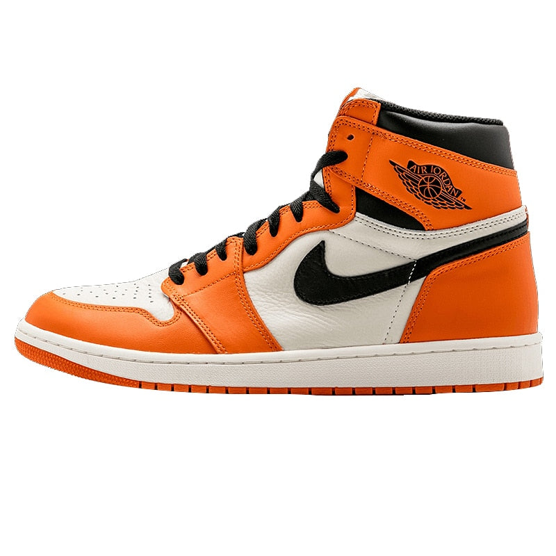 white and orange air jordan 1