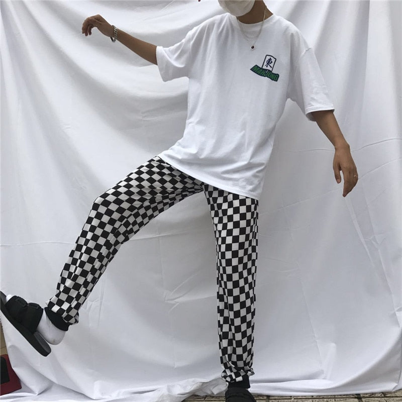mens checkerboard pants