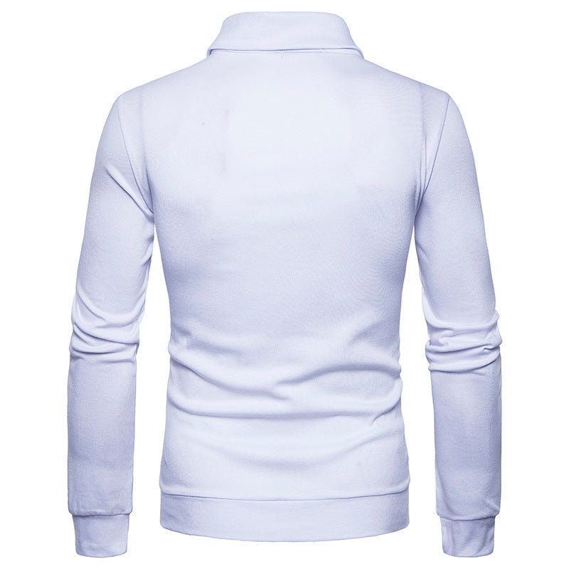 Stylish Pure White Sweater Coat Novelty Fitness Top Button Cardigan Men ...