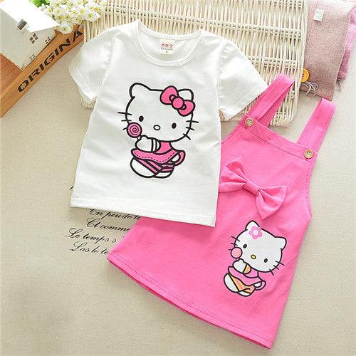 Toddler Girls Summer Hello Kitty tutu Princess Dresses Cotton Mesh Baby ...