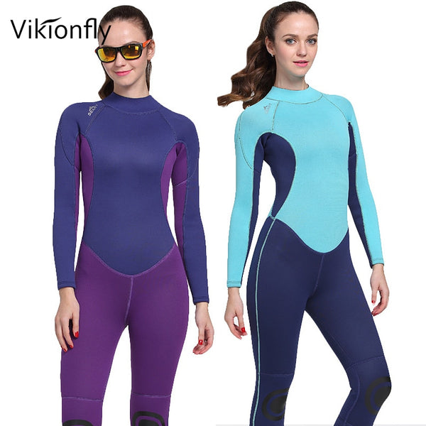 Vikionfly 3MM Neoprene Wetsuits Women Warm Scuba Snorkeling Swimming ...