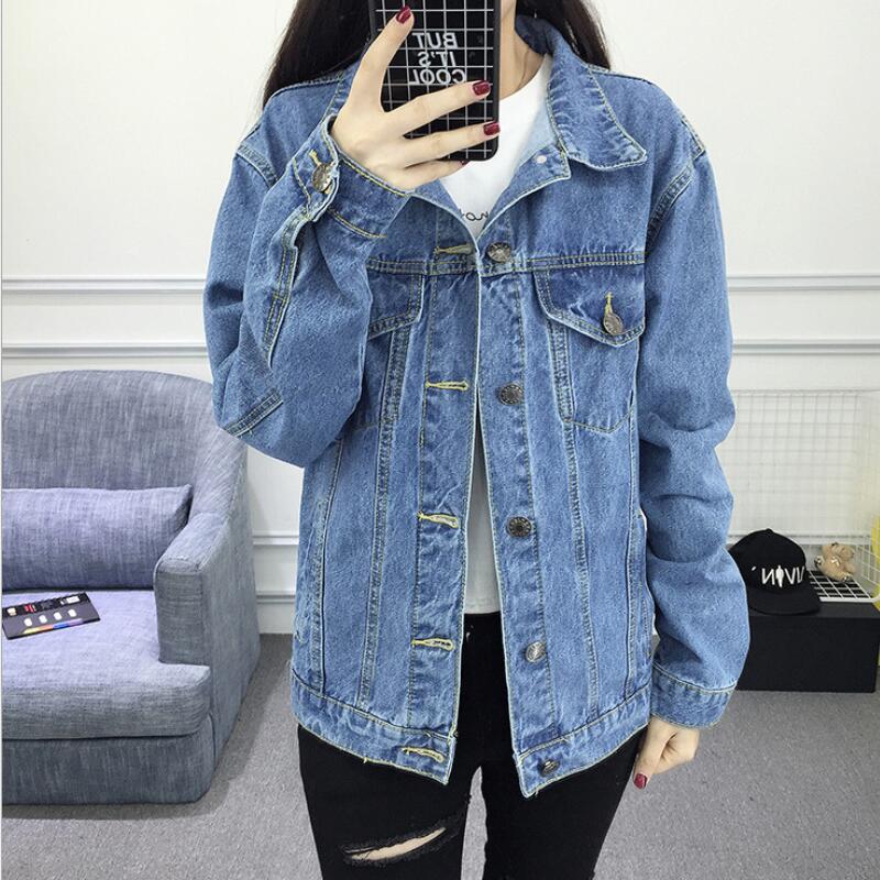 Winter Jeans Jacket Women Casacos Feminino Loose Ripped Holes Denim ...