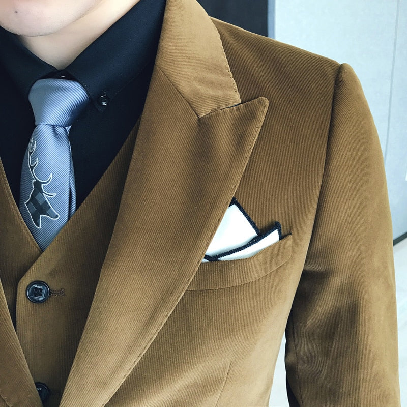Winter Suits Mens 2017 Terno Masculino Slim Fit Khaki Tuxedo Mens ...