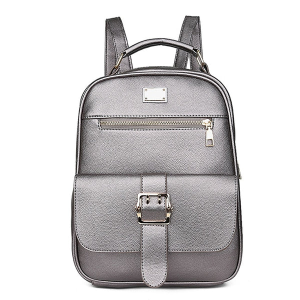 Women's Backpack Simple And Comfortable Elegant Neutral Female Bag Pu ...