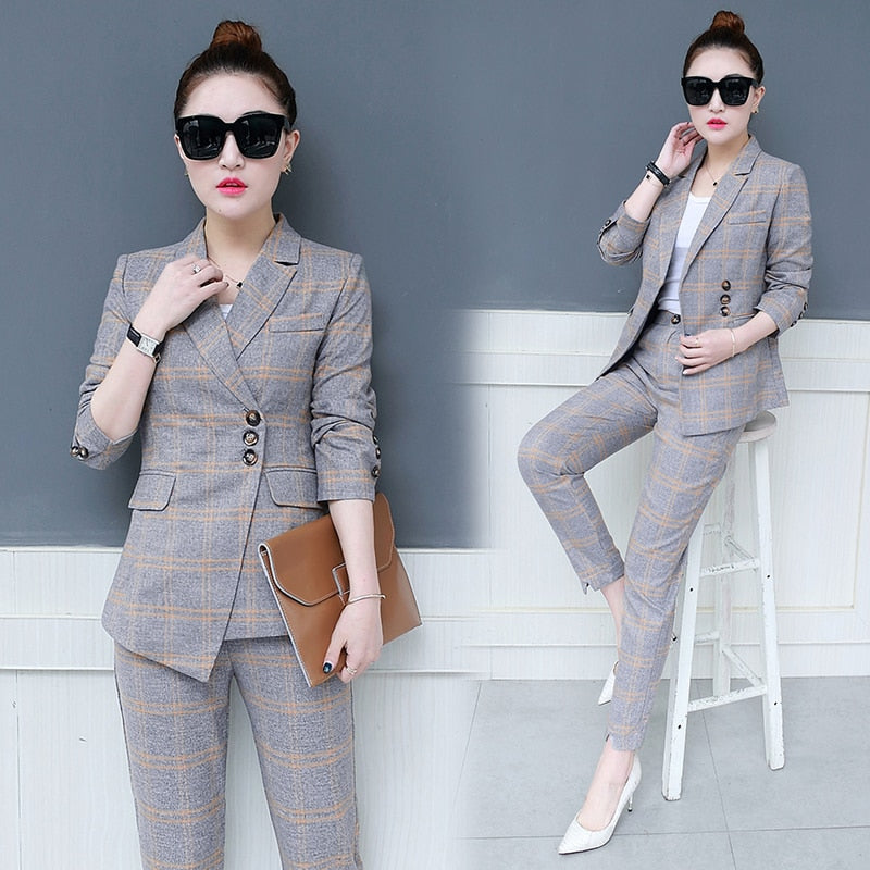 Youth clothing for women Tow piece set elegant womens suit 2 piece sets ...