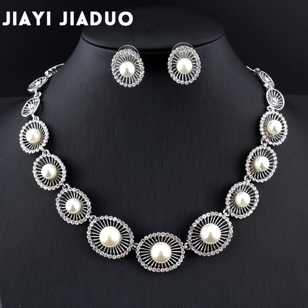 Jiayijiaduo Bridal Imitation Pearl Jewelry Sets For Women Wedding For Brides Wedding Accessories 0351