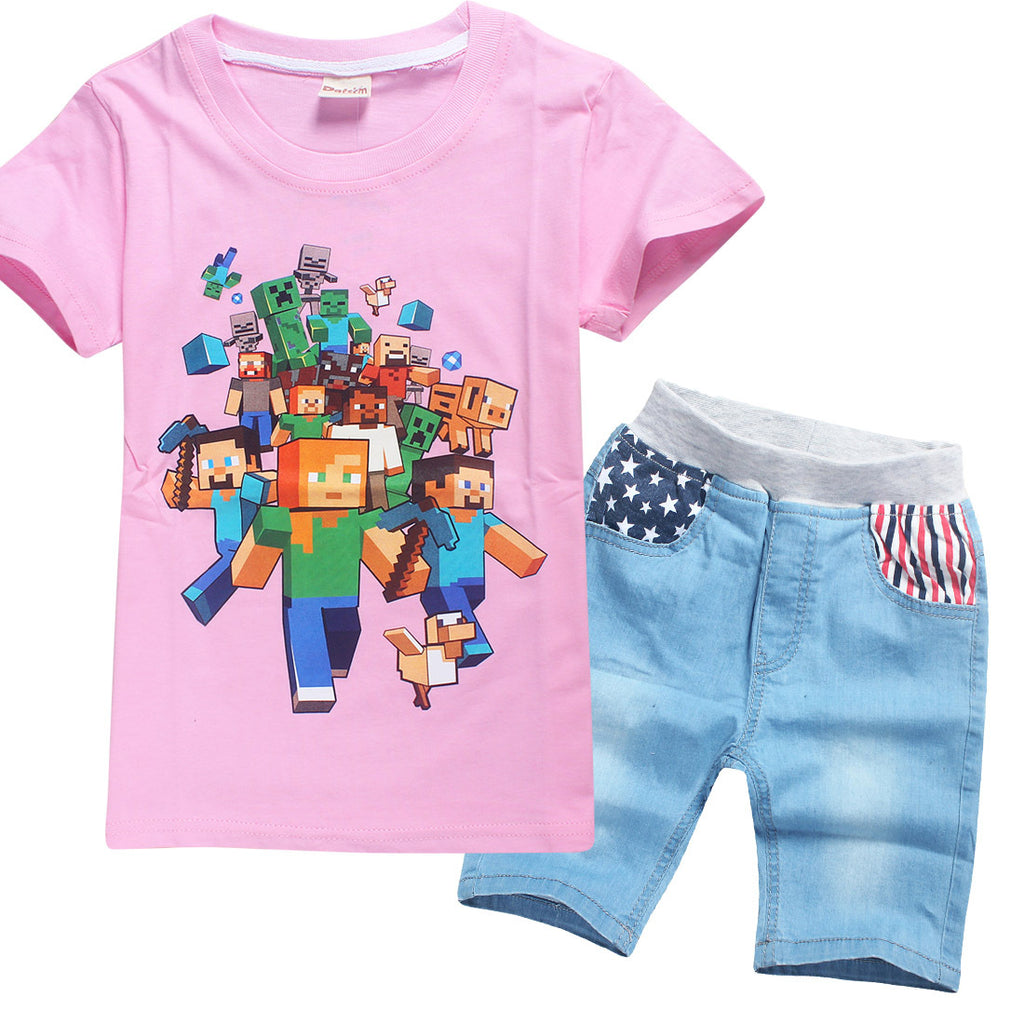 Roblox Kids Clothes T Shirt Shorts Children S Sets Minecraft Kids Cl Thefashionique - minecraft roblox shirts