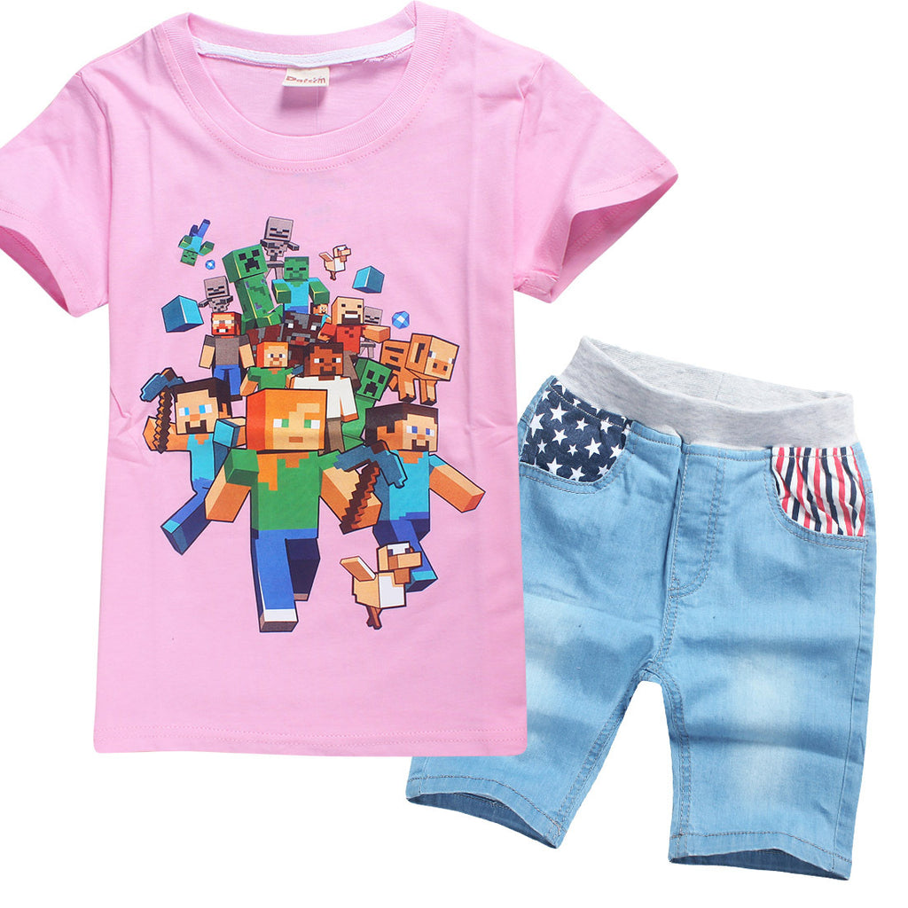 Roblox Kids Clothes T Shirt Shorts Children S Sets Minecraft Kids Cl Thefashionique - roblox shorts with tattoos