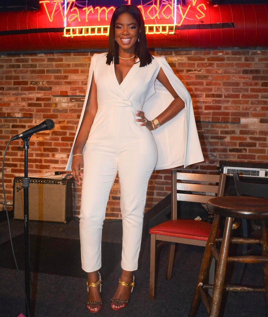 solid white jumpsuit