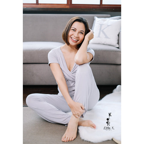 Little K Bamboo Mama PJ Icy Grey* | The Nest Attachment Parenting Hub
