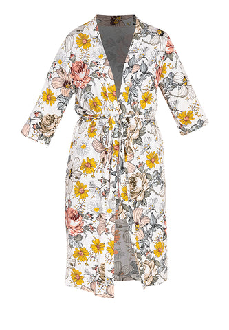 Little K Bamboo Mommy Robe Autumn Florals | The Nest Attachment Parenting Hub