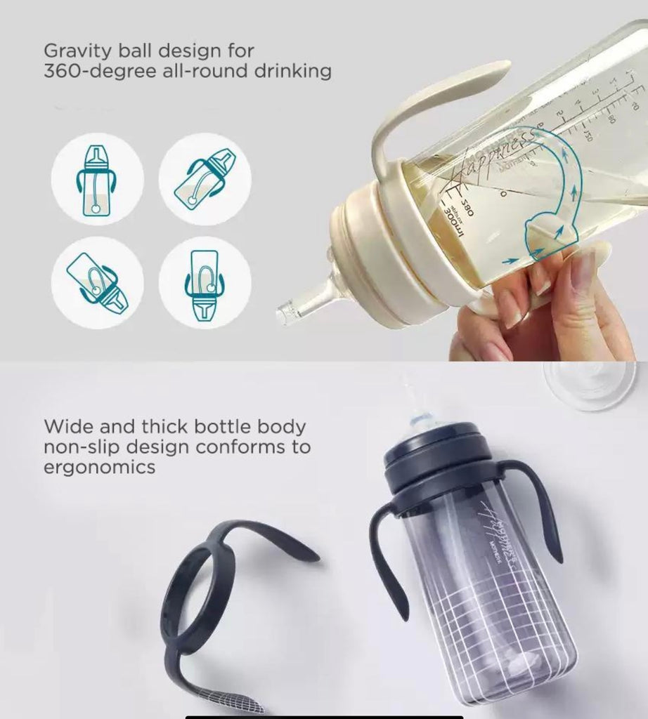 Baby Water Bottle with Weighted Straw for Babies Over Six Months 300ml