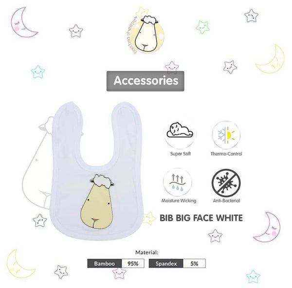 Baa Baa Sheepz Bib White | The Nest Attachment Parenting Hub