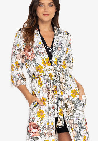 Little K Bamboo Mommy Robe Autumn Florals | The Nest Attachment Parenting Hub