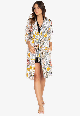 Little K Bamboo Mommy Robe Autumn Florals | The Nest Attachment Parenting Hub