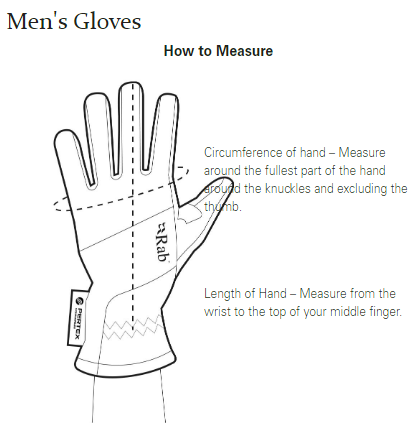 skica moške rokavice