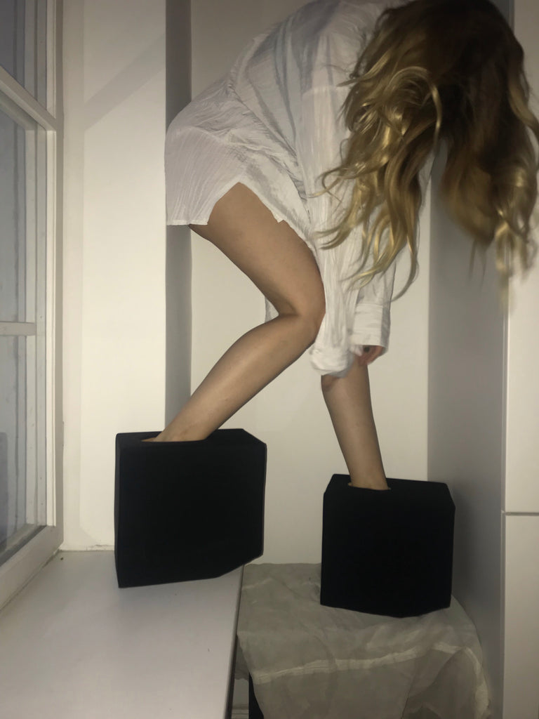 Anna Grunwald in Miista Block Shoes 