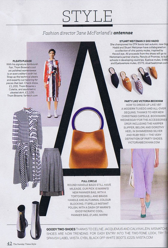 Miista Cybil Boots featured in Sunday Times: Style Section