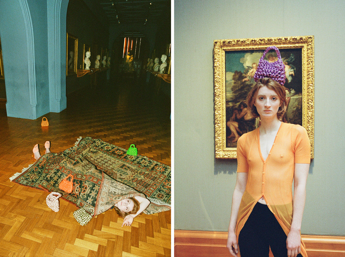 Miista in National Portrait Gallery. Shot by Paul Perelka, Styled by Oriana Kubinska