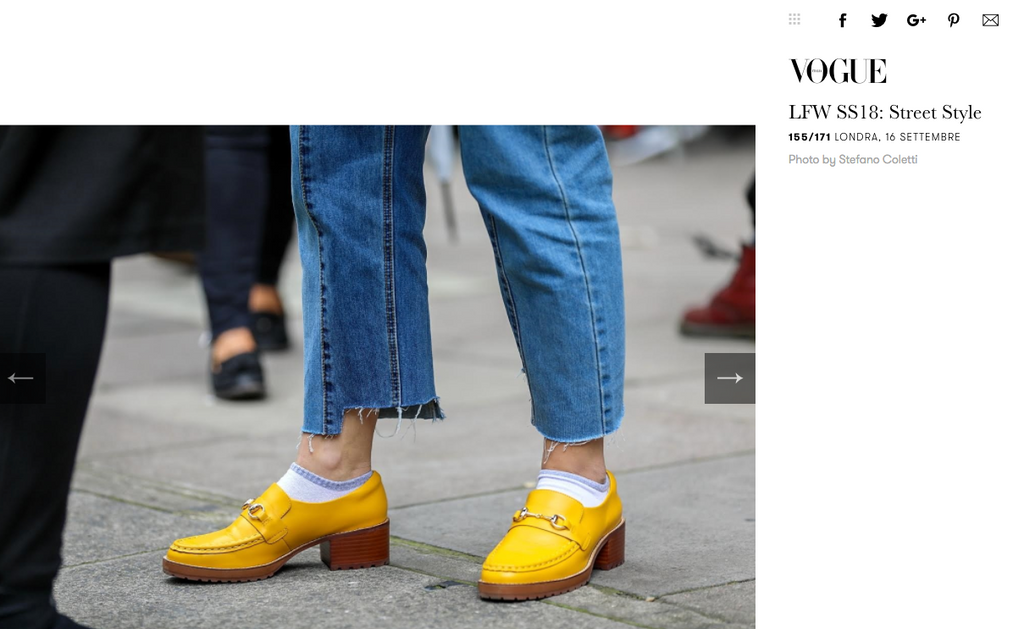 Dana Yellow Loafers from our diffusion line E8 by Miista featured in Vogue
