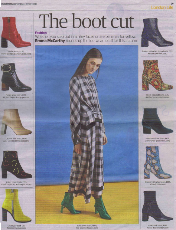 Miista Adrianne Boot in London Evening Standard