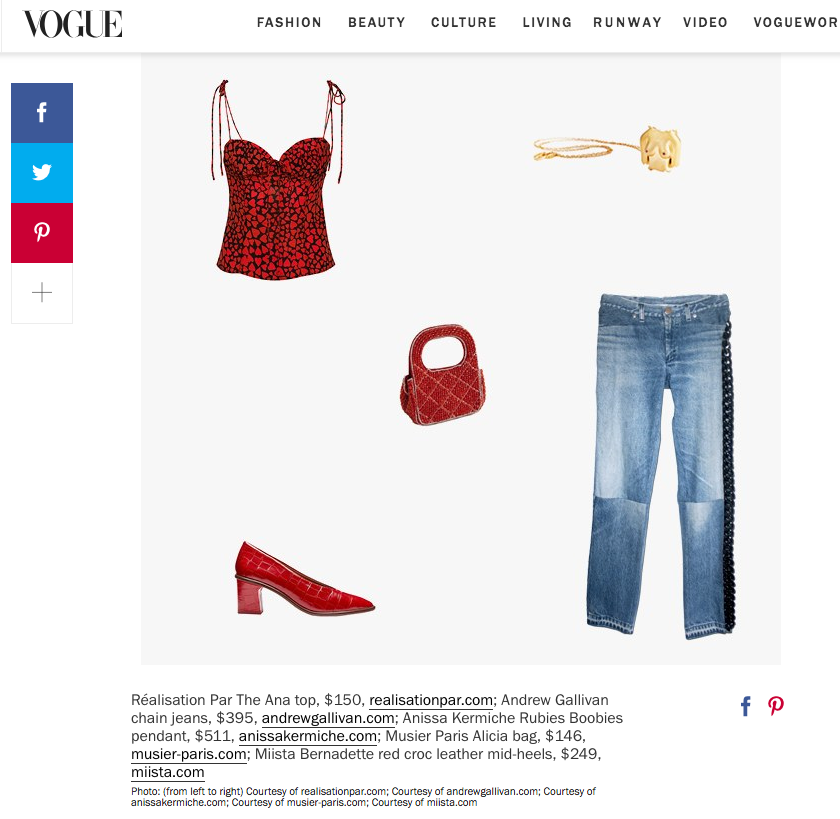 Miista Bernadette Red Croc in Vogue