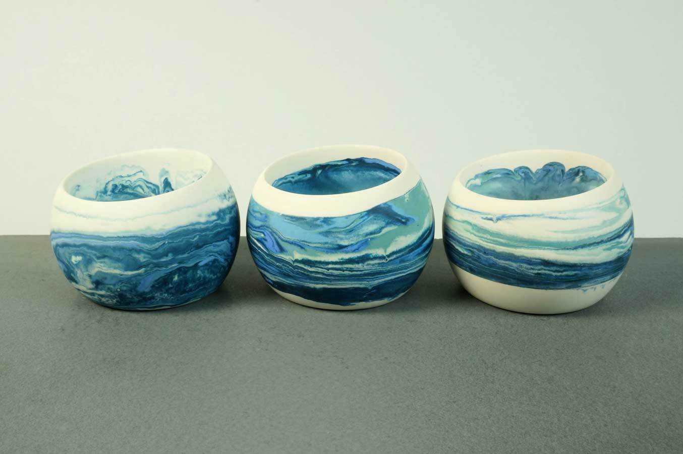 Artisan Made Wide Mouth Bowl | Ocean | Small