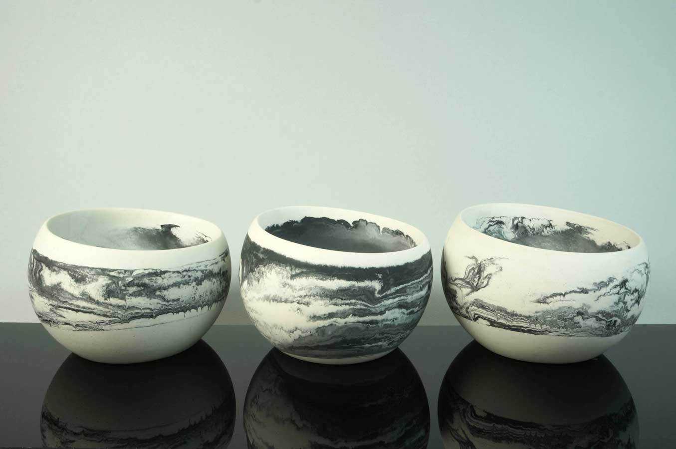 Artisan Made Wide Mouth Bowl | Monochrome | Large