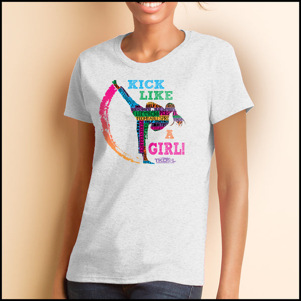 GIRL KICK! - TAEKWONDO T-SHIRT -Yes!- Kick Like a Girl! -MST-419 ...