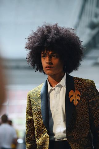 Black men models natural hair New York fashion week 