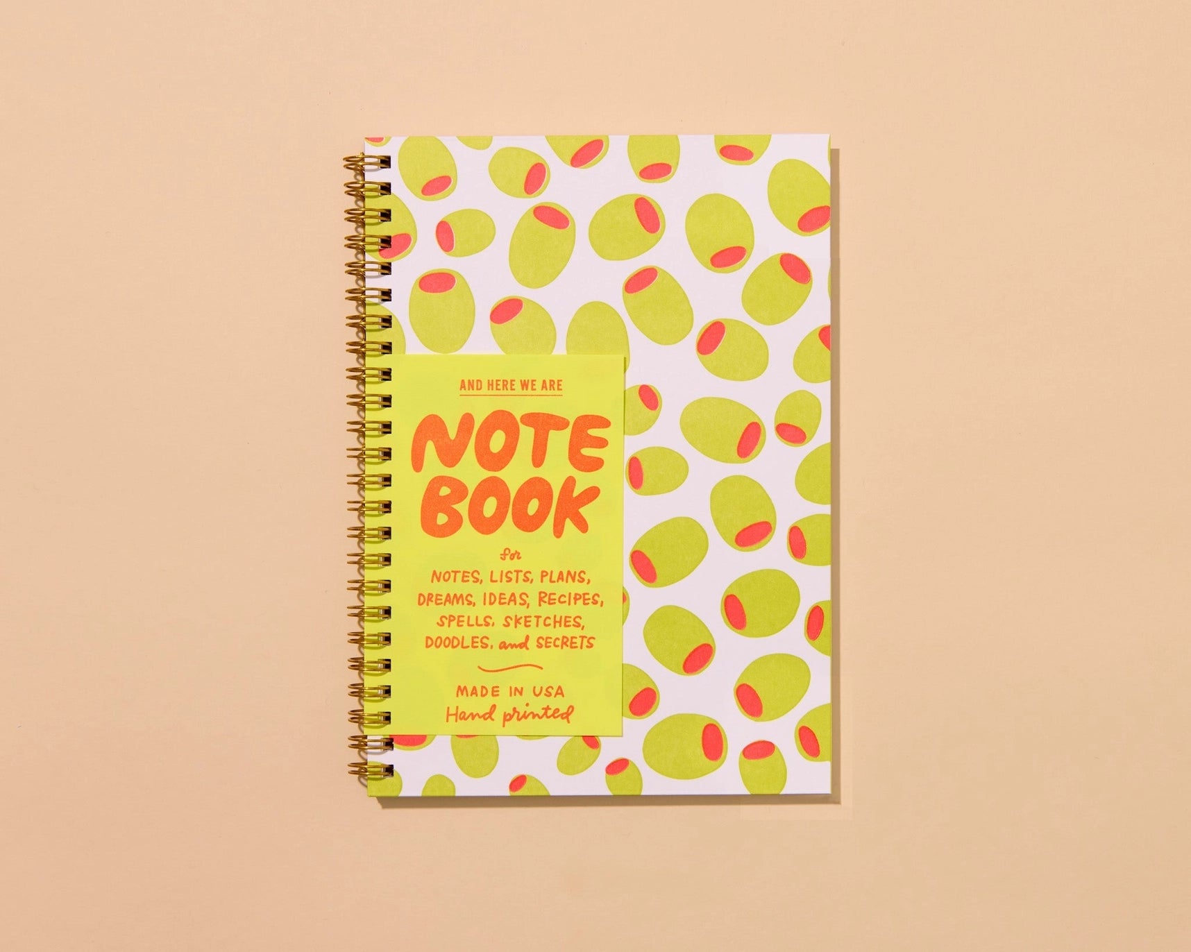 OLIVES SPIRAL NOTEBOOK