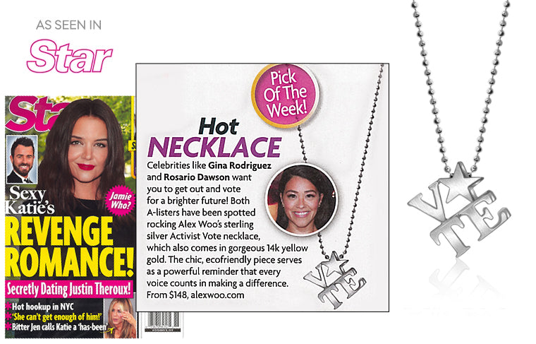 As Seen In Star Magazine :: Alex Woo Little Activist VOTE on Gina Rodriguez and Rosario Dawson