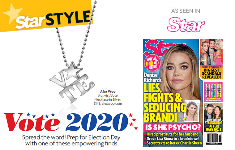 As Seen In Star Magazine StarSTYLE's Empowering Finds :: Alex Woo Little Activist VOTE